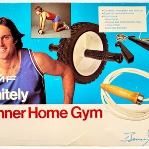 AMF Whitely Bruce Jenner Home Gym Hand Grips Rope Deluxe Tone Wheel Caitlyn Box